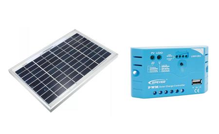 Kit Panel Solar Policristal 20W + Regulador Epever 5A USB