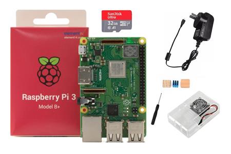 Kit Raspberry Pi 3B+ Original + Fan Fuente Gabinete Memoria de 32GB