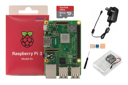 Kit Raspberry Pi 3B+ Original Fuente Fan Gabinete Memoria de 64GB