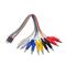 Kit 10 Cables Dupont Macho a Ficha Cocodrilo 20cm