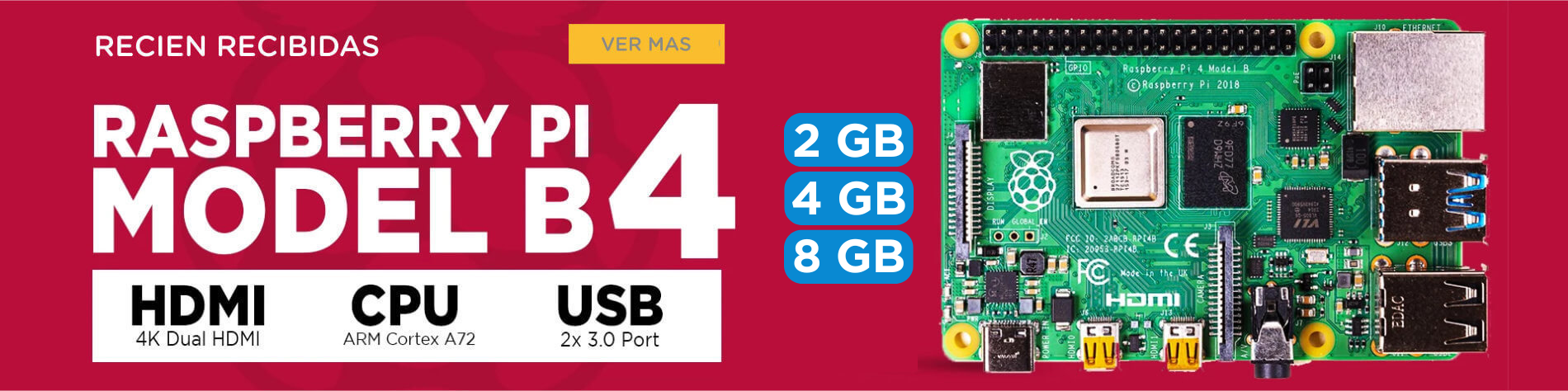 Recibimos Raspberry Pi 4B de 2/4/8GB